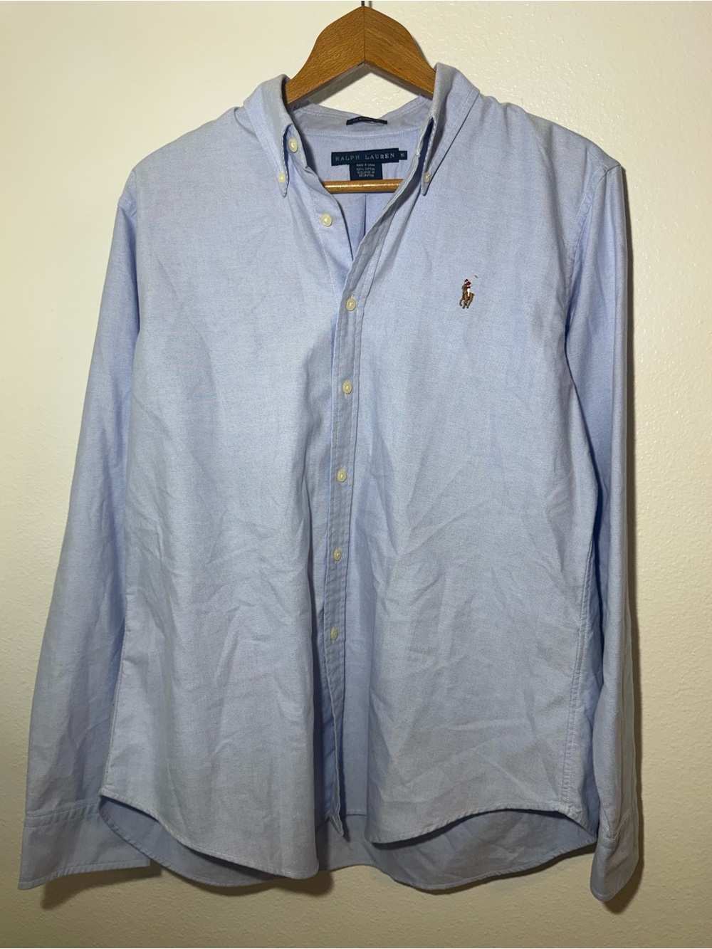Ralph Lauren Classic Button-Down Oxford Shirt - Light Blue
